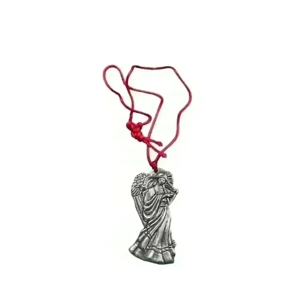 Angel on Red Cord-can be hung on car mirror or use as a necklace - Picture 2 of 4